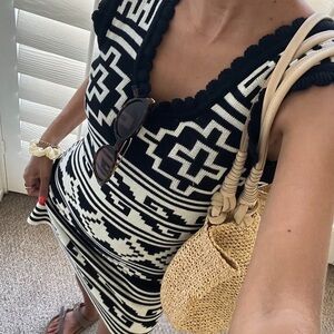 BEACH RIOT James Black & White Mini Dress S